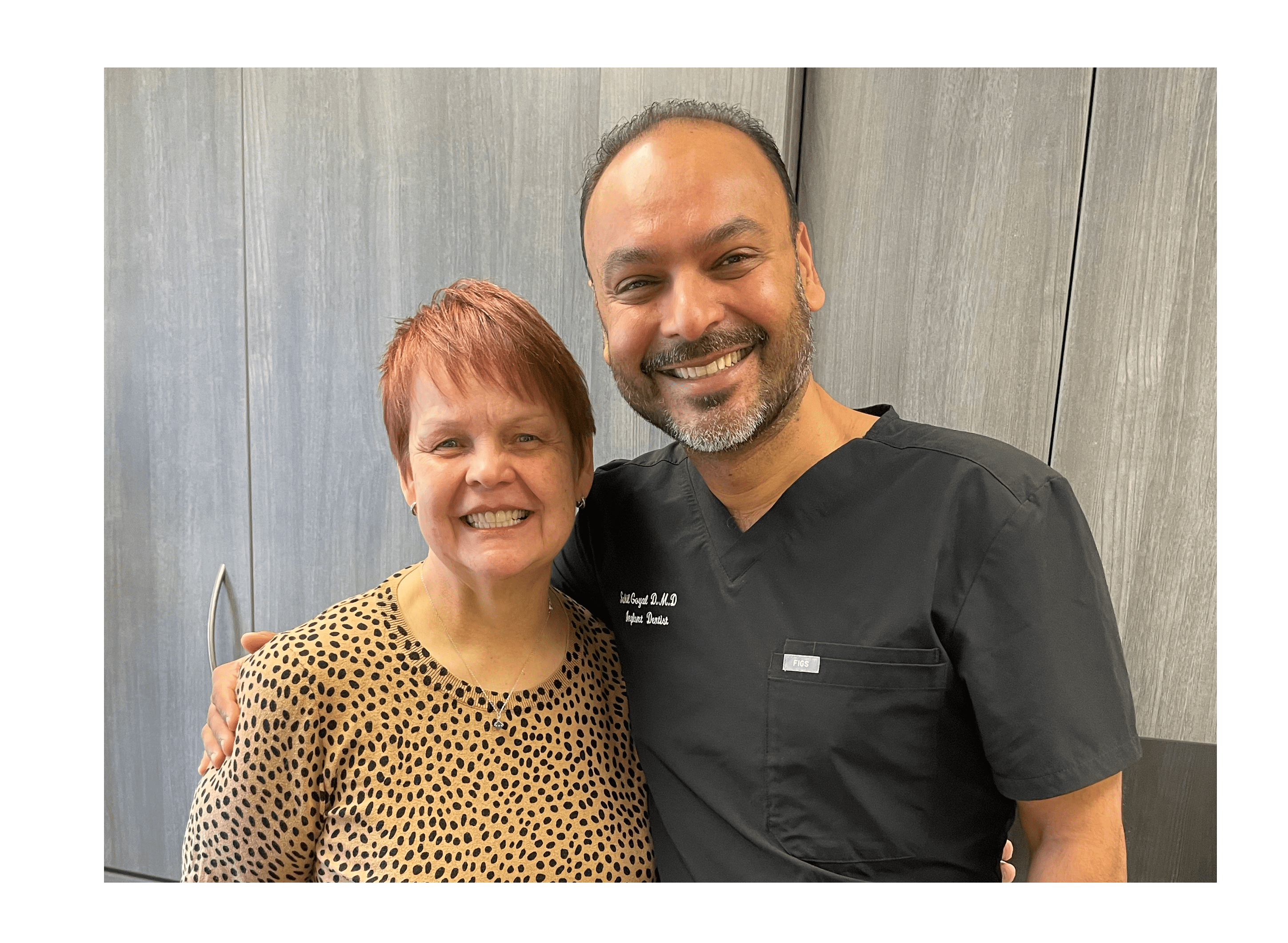 Dr. Goyal with happy patient